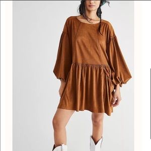 Free People Abbie Vegan Suede Mini Dress